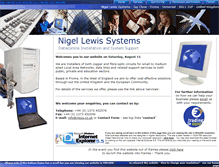 Tablet Screenshot of nigellewissystems.co.uk